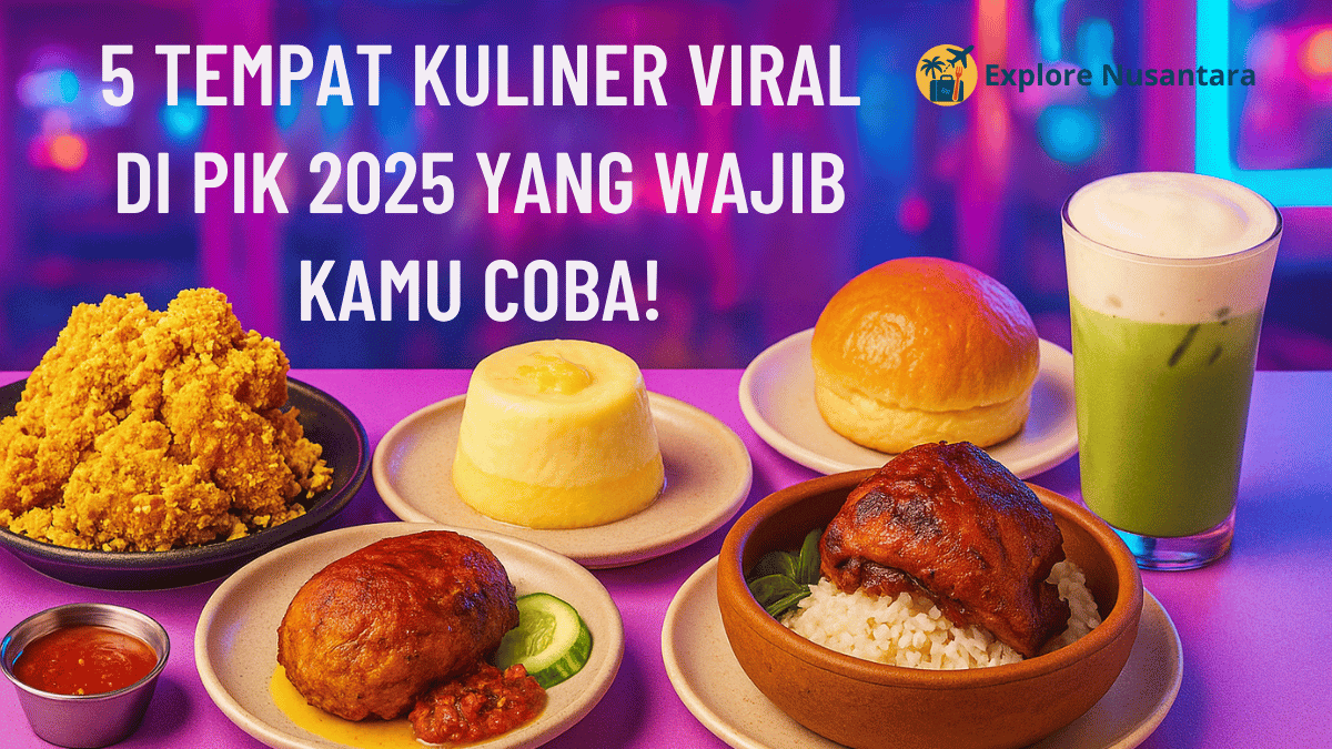 Kuliner Viral PIK 2025 - Suasana food court outdoor di PIK dengan pengunjung ramai