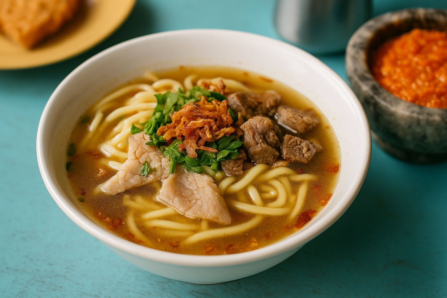 Mie Kocok Mang Dadeng – Kuliner malam Bandung dengan mie kenyal, kikil, dan kuah kaldunya mantap