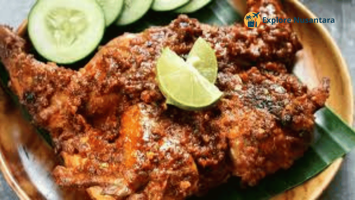 Makan khas kampung halaman, Ayam Taliwang bakar khas Lombok dengan sambal pedas
