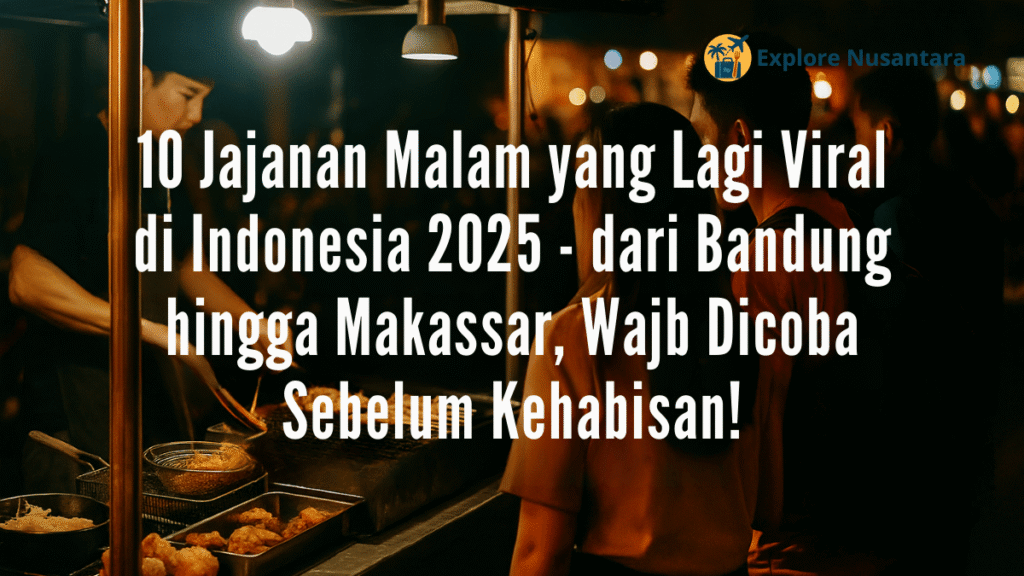 Penjual jajanan malam yang ramai pengunjung
