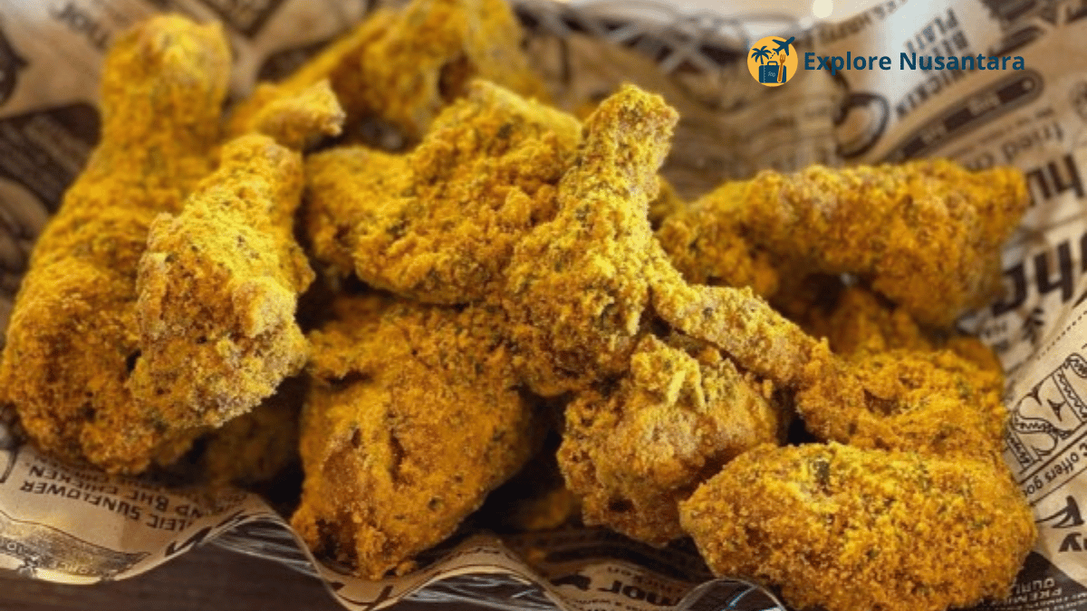 Bburinkle Korean Fried Chicken dengan keju bubuk dan saus manis pedas