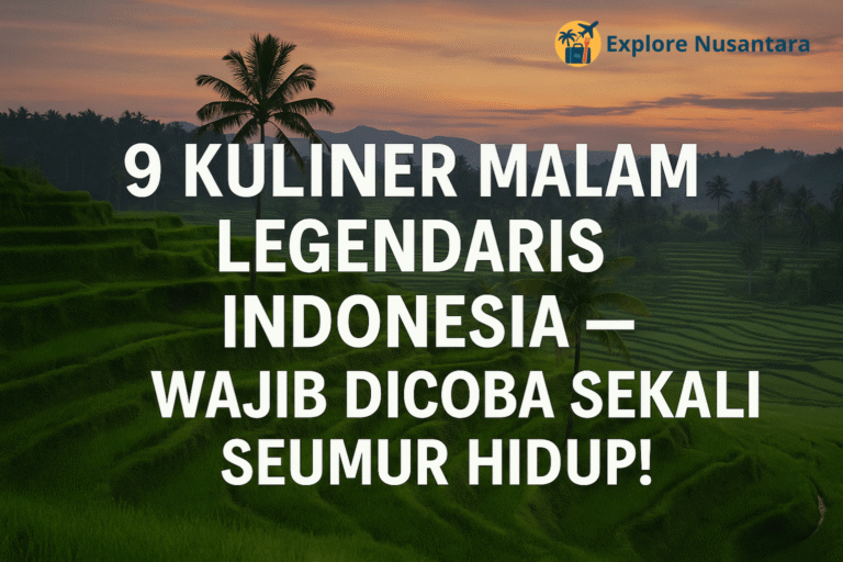 Kolase kuliner malam legendaris dari berbagai daerah di Indonesia