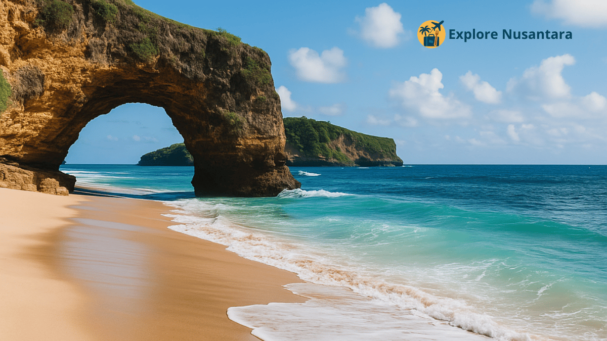 Pantai Mbawana Sumba dengan tebing ikonik dan pasir putih