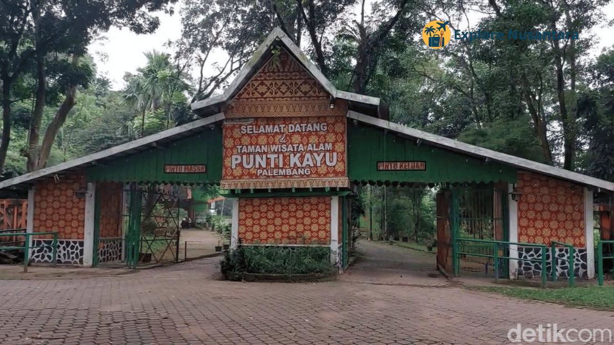 Taman Wisata Alam Punti Kayu di Palembang dengan hutan pinus dan spot foto