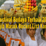 5 Festival Budaya Terbaik 2025 dengan prosesi adat Bali dan tulisan tebal kuning