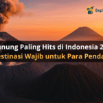 Gunung aktif Indonesia saat matahari terbit, panorama gunung paling hits 2025