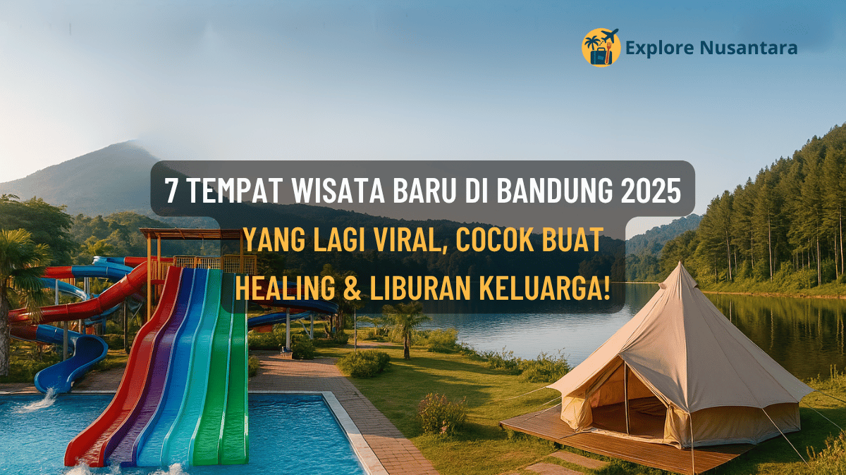 Tempat wisata baru di Bandung 2025: waterpark dan glamping dengan latar danau