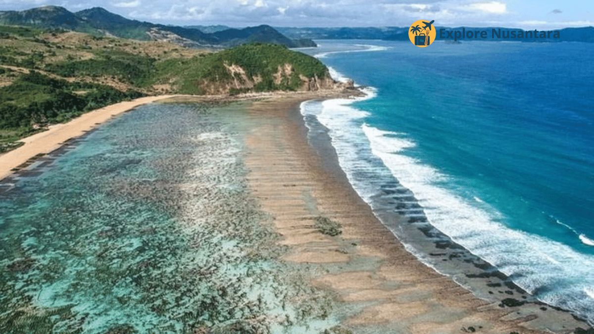 Pantai Nambung dengan air terjun laut alami